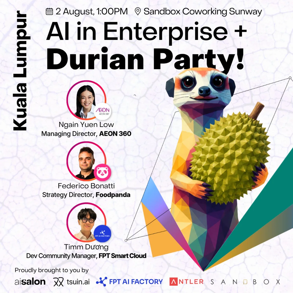 AI Salon KL: AI in Enterprise + Durian Party!