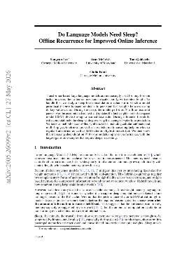 PDF preview for Language Models Need Sleep
