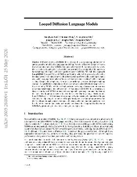 PDF preview for Looped Diffusion Language Models