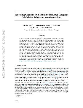 PDF preview for Squeezing Capacity from Multimodal Large Language Models for Subject-driven Generation