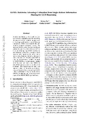 PDF preview for BASIS: Batchwise Advantage Estimation from Single-Rollout Information Sharing for LLM Reasoning