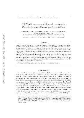 PDF preview for 2-ASP(Q) programs with weak constraints: Complexity and efficient implementation