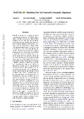 PDF preview for MATCHA: Matching Text via Contrastive Semantic Alignment