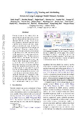 PDF preview for MemTrace: Tracing and Attributing Errors in Large Language Model Memory Systems