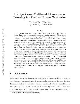 PDF preview for Utility-Aware Multimodal Contrastive Learning for Product Image Generation