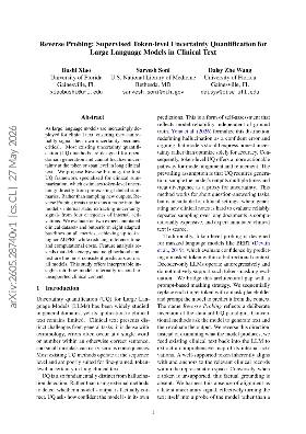 PDF preview for Reverse Probing: Supervised Token-level Uncertainty Quantification for Large Language Models in Clinical Text