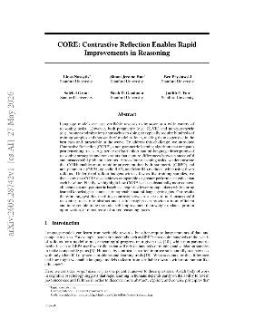 PDF preview for CORE: Contrastive Reflection Enables Rapid Improvements in Reasoning