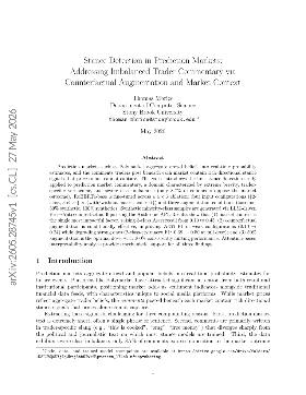 PDF preview for Stance Detection in Prediction Markets: Addressing Imbalanced Trader Commentary via Counterfactual Augmentation and Market Context