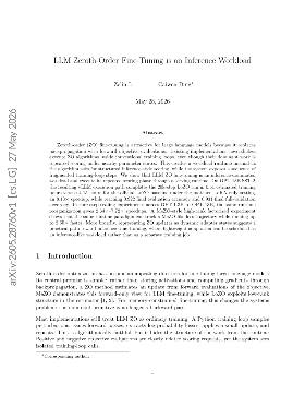 PDF preview for LLM Zeroth-Order Fine-Tuning is an Inference Workload