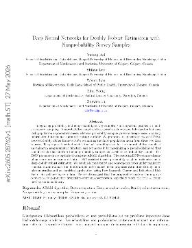 PDF preview for Deep Neural Networks for Doubly Robust Estimation with Nonprobability Survey Samples