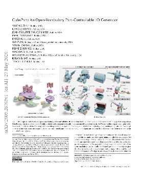 PDF preview for CubePart: An Open-Vocabulary Part-Controllable 3D Generator