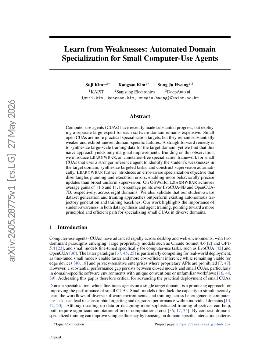PDF preview for Learn from Weaknesses: Automated Domain Specialization for Small Computer-Use Agents