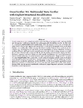 PDF preview for OmniVerifier-M1: Multimodal Meta-Verifier with Explicit Structured Recalibration