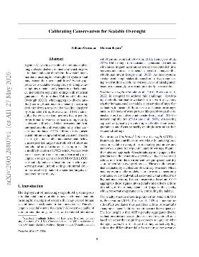 PDF preview for Calibrating Conservatism for Scalable Oversight