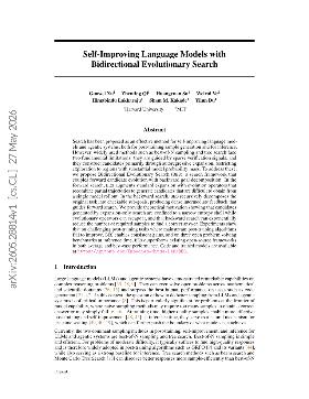 PDF preview for Self-Improving Language Models with Bidirectional Evolutionary Search