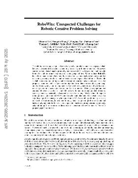 PDF preview for RoboWits: Unexpected Challenges for Robotic Creative Problem Solving