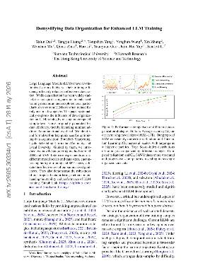 PDF preview for Demystifying Data Organization for Enhanced LLM Training