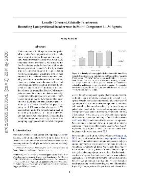 PDF preview for Locally Coherent, Globally Incoherent: Bounding Compositional Incoherence in Multi-Component LLM Agents