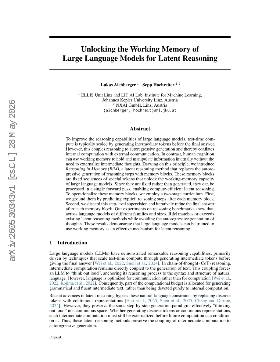 PDF preview for Unlocking the Working Memory of Large Language Models for Latent Reasoning