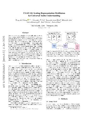 PDF preview for USAD 2.0: Scaling Representation Distillation for Universal Audio Understanding