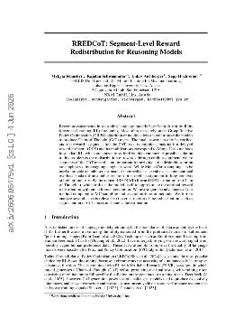 PDF preview for RREDCoT: Segment-Level Reward Redistribution for Reasoning Models