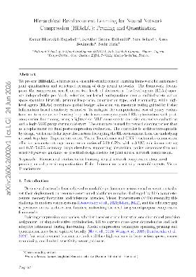 PDF preview for Hierarchical Reinforcement Learning for Neural Network Compression (HiReLC): Pruning and Quantization