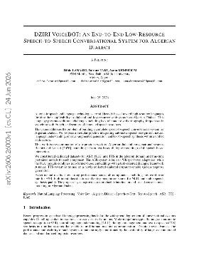 PDF preview for Dziri Voicebot: An End-to-End Low-Resource Speech-to-Speech Conversational System for Algerian Dialect