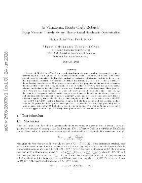 PDF preview for Is Variational Monte Carlo Robust? Sharp Moment Thresholds and Heavy-tailed Stochastic Optimization
