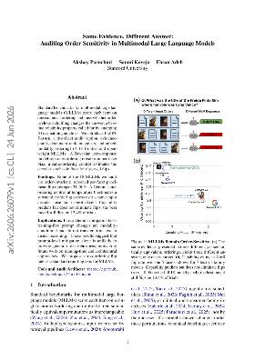 PDF preview for Same Evidence, Different Answer: Auditing Order Sensitivity in Multimodal Large Language Models