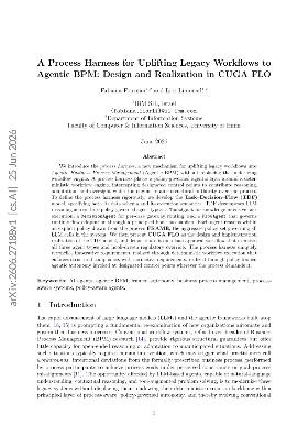 PDF preview for A Process Harness for Uplifting Legacy Workflows to Agentic BPM: Design and Realization in CUGA FLO