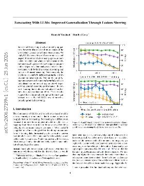 PDF preview for Forecasting With LLMs: Improved Generalization Through Feature Steering