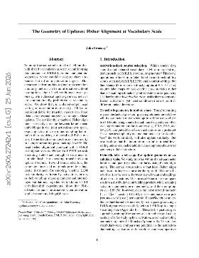 PDF preview for The Geometry of Updates: Fisher Alignment at Vocabulary Scale