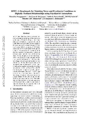 PDF preview for RSPC: A Benchmark for Modeling Stress and Psychiatric Conditions in Digitally Mediated Relationships using Psychiatrist Annotations