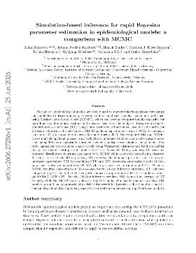 PDF preview for Simulation-based inference for rapid Bayesian parameter estimation in epidemiological models: a comparison with MCMC