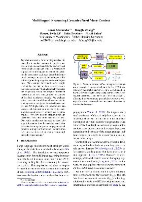 PDF preview for Multilingual Reasoning Cascades Need More Context