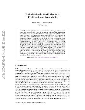 PDF preview for Hallucination in World Models is Predictable and Preventable