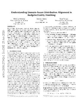 PDF preview for Understanding Domain-Aware Distribution Alignment in Budgeted Entity Matching