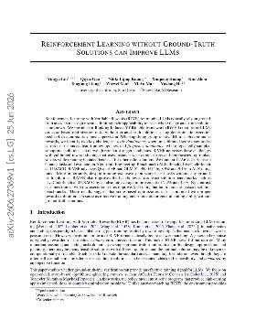 PDF preview for Reinforcement Learning without Ground-Truth Solutions can Improve LLMs