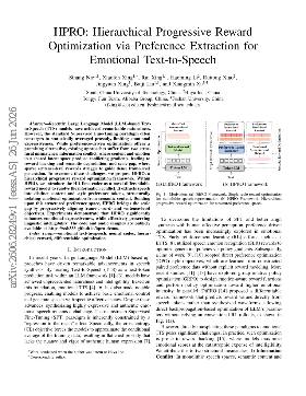 PDF preview for HPRO: Hierarchical Progressive Reward Optimization via Preference Extraction for Emotional Text-to-Speech