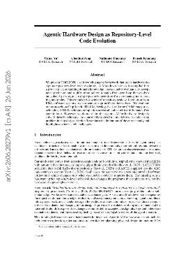 PDF preview for Agentic Hardware Design as Repository-Level Code Evolution