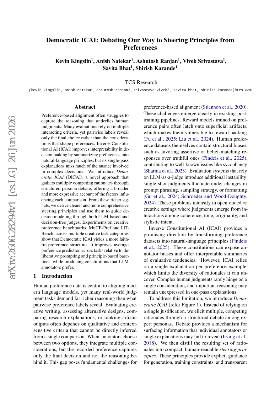 PDF preview for Democratic ICAI: Debating Our Way to Steering Principles from Preferences