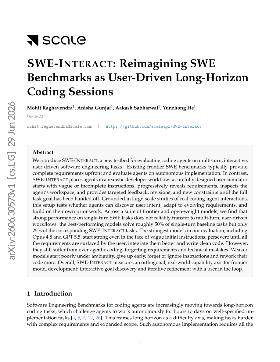 PDF preview for SWE-INTERACT: Reimagining SWE Benchmarks as User-Driven Long-Horizon Coding Sessions