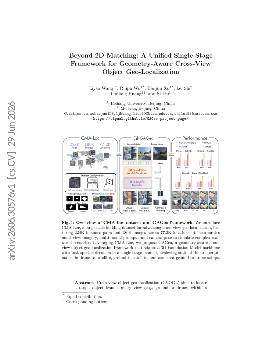 PDF preview for Beyond 2D Matching: A Unified Single-Stage Framework for Geometry-Aware Cross-View Object Geo-Localization