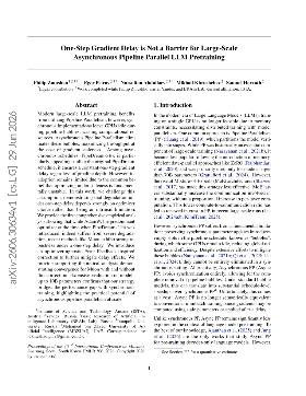 PDF preview for One-Step Gradient Delay is Not a Barrier for Large-Scale Asynchronous Pipeline Parallel LLM Pretraining