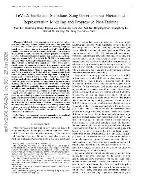 PDF preview for LeVo 2: Stable and Melodious Song Generation via Hierarchical Representation Modeling and Progressive Post-Training