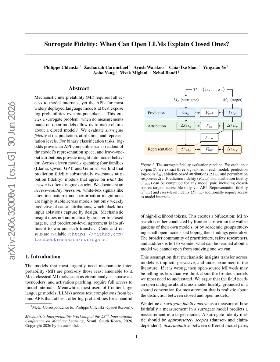 PDF preview for Surrogate Fidelity: When Can Open LLMs Explain Closed Ones?