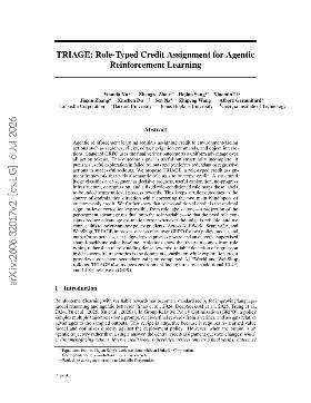 PDF preview for TRIAGE: Role-Typed Credit Assignment for Agentic Reinforcement Learning