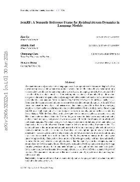 PDF preview for SemRF: A Semantic Reference Frame for Residual-Stream Dynamics in Language Models