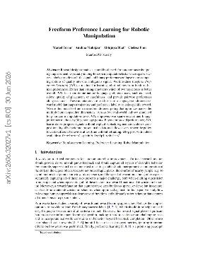 PDF preview for Freeform Preference Learning for Robotic Manipulation