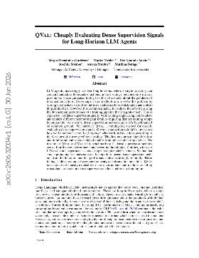 PDF preview for QVal: Cheaply Evaluating Dense Supervision Signals for Long-Horizon LLM Agents